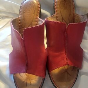 Born Red Leather Women's Sandals